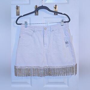 Blank NYC White Denim Skirt